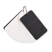 Portable Flip Flashcards with Metal Binding Ring, Blank Index Study Cards, White Paper
