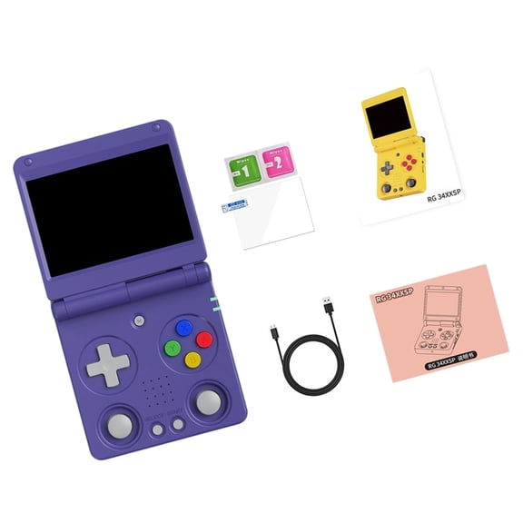 Portable Fliptops Handheld Console 64GB Storage Vintage Inspired Game Systems