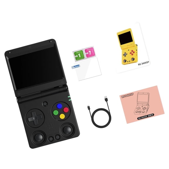 Portable Fliptops Handheld Console 64GB Storage Vintage Inspired Game Systems