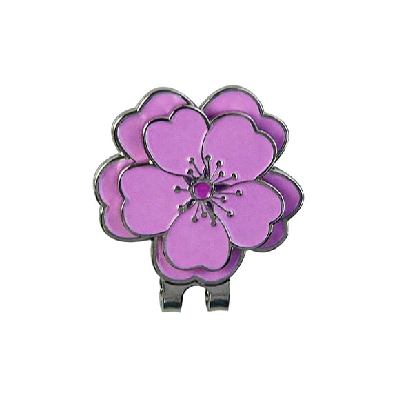 Portable Floral Golf Marker with Clip Zinc Alloy Fashion Pin