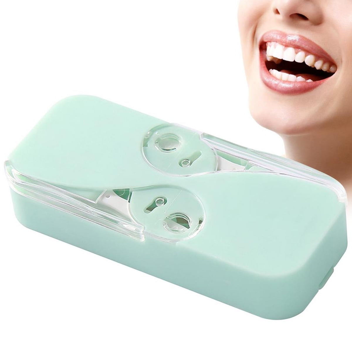 Portable Floss Dispenser with 12 Flosses Popup Automatic Dental Floss