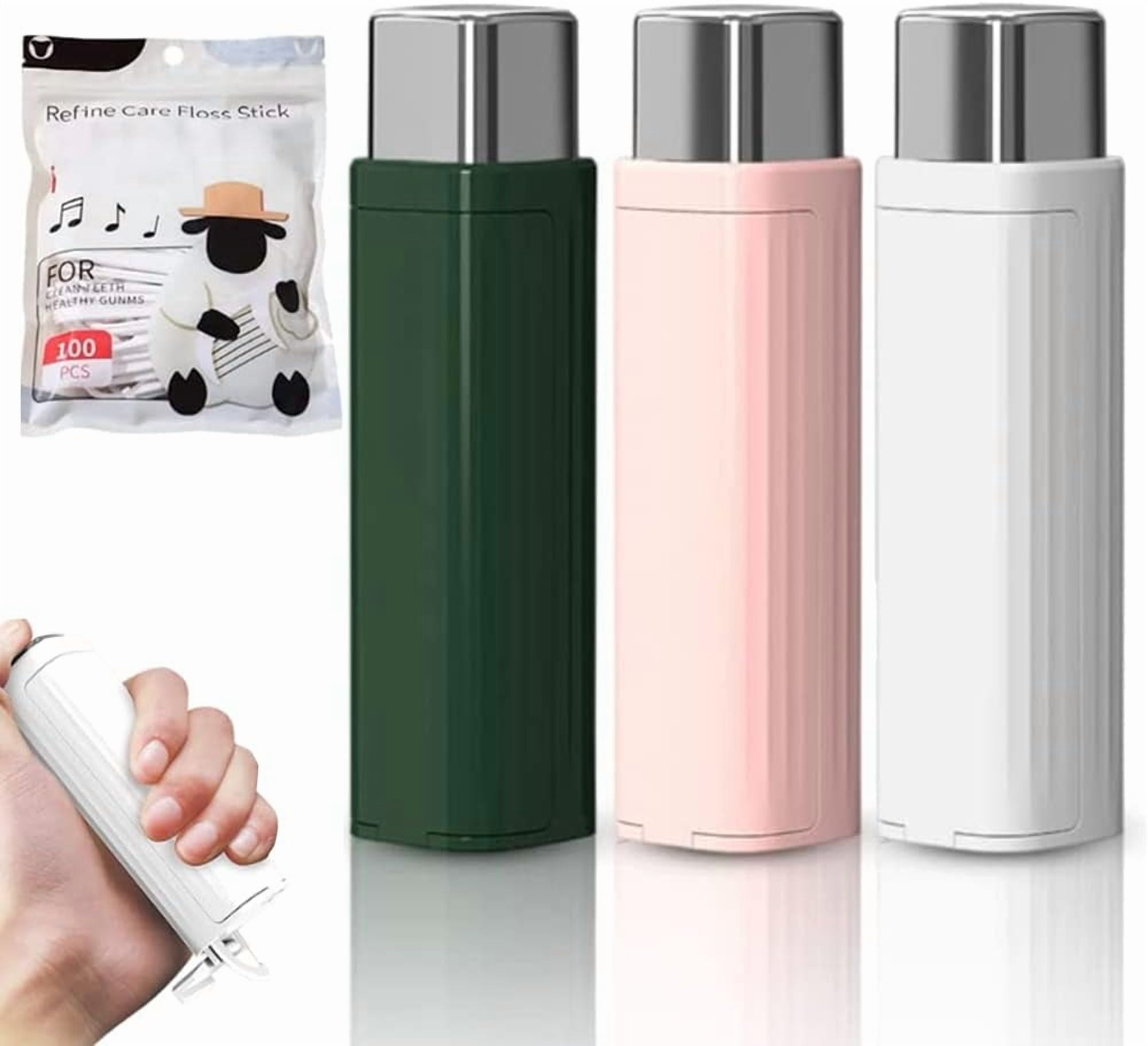 Portable Floss Dispenser, Dental Floss Dispenser Dental Floss Picks Case, Upgrade Portable Automatic Floss Dispenser Floss Organizer for Family Travel