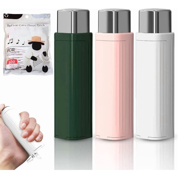 Portable Floss Dispenser, Dental Floss Dispenser Dental Floss Picks Case, Upgrade Portable Automatic Floss Dispenser Floss Organizer for Family Travel