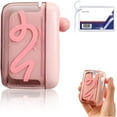 thumbnail image 1 of Portable Floss Pick Dispenser with One-Touch Eject, Travel Floss Picks Case with Clear Cover, Compact Case Can Holds 15-16 Refillable Flossers for Travel and Home Use, 1 of 7