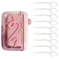 thumbnail image 1 of Portable Floss Pick Dispenser with One-Touch Eject, Single Output Hygienic Floss Dispenser, Refillable Storage Box for Shared Household Use One Size, 1 of 5