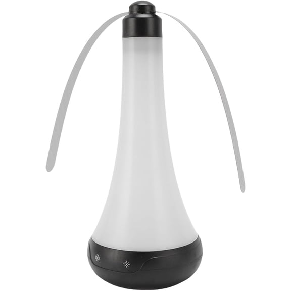 Portable Fly Repellent Fan with LED Light - Holographic Blade Automatic Fly Deterrent Fan, Keep Flies Insects Away from Food for Outdoor Dining Picnic Table