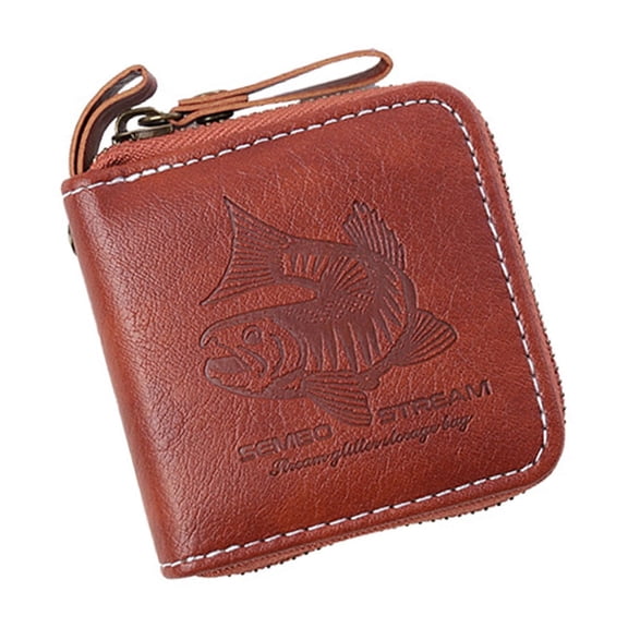 Portable Fly Spinner Spoon Baits Storage Bag Hard Lures Case Waterproofs PU Leathers Small Spoon Baits Wallet Enduring