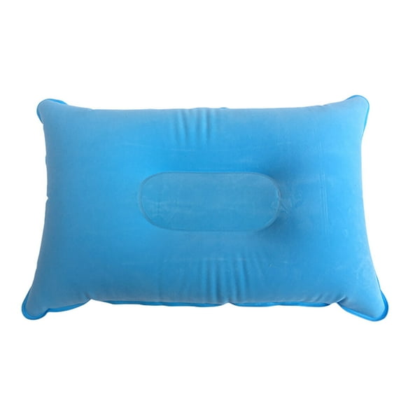 Portable Fold Outdoor Travel Sleep Pillow Camping tent inflatable pillow airplane hotel rest Comfortable Sleep Pillows light blue