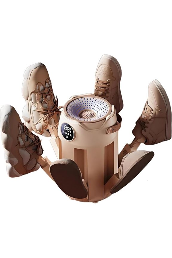 Portable Foldable 6 Arms Electric Shoe Dryer, PTC Fast Heating Boot Dryer with Timer & Odor Elimination, 360° Drying for Sneakers Boots Gloves