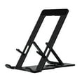 thumbnail image 1 of Portable Foldable Aluminum Alloy Phone Stand - Adjustable Lazy Desktop Stand, Non- Rubber Pads, Compatible with Smartphones & Tablets,Black, 1 of 9