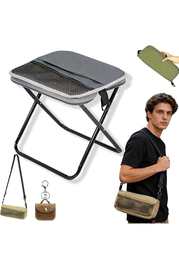 Portable Foldable Backpack Stool, Foldable Sling Bag Stool, Outdoor Folding Camping Chair Shoulder Bag, Lightweight Foldable Stool with Carrying Bags for Picnic Hiking Fishing Mountain (S,D)