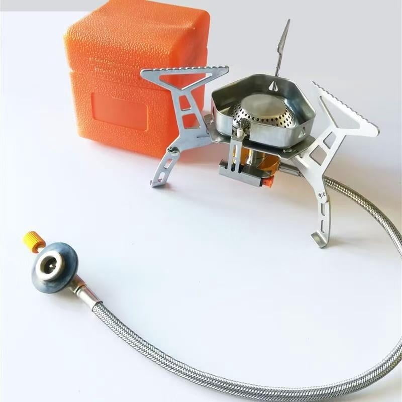 camping mini backpack burners Portable Foldable Camp Gas Stove, Small Backpack Stove, Outdoor Mini Stove  for Hiking Fishing Hunting