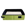 thumbnail image 1 of Portable Foldable Cat Litter Box, Lightweight Travel Outdoor Toilet, Car Camping Sand Pan for Kittens, Green, M, 1 of 5