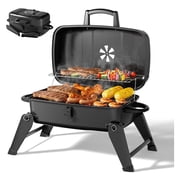Portable Foldable Charcoal BBQ Grill with Adjustable Height, 330 Sq In Cooking Area