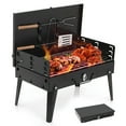 thumbnail image 1 of Portable Foldable Charcoal Grill with Wind Shield & BBQ Accessories, 400 Sq.in Cooking Area, Lightweight for Camping, Backyard, Picnics, 1 of 7