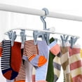 thumbnail image 1 of Portable Foldable Clothes Drying Rack With 20 Rotating Clips For Underwear Socks Multi Purpose Laundry Hanger Indoor Outdoor, Usupdd 2025 Portable Foldable Clothes Drying Rack, 1 of 6