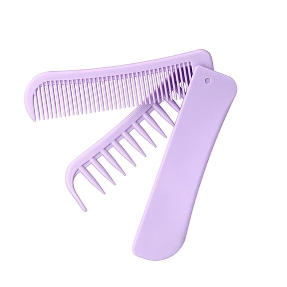 Portable Foldable Comb with Wide Teeth Hairdressing Comb Styling Accesories for Different Hair Styles and Lengths