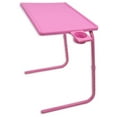 thumbnail image 1 of Portable Foldable Comfortable TV Tray Table - Laptop, Eating, Drawing Tray Table Stand - Adjustable Height & Angle Tray - Sliding Adjustable Cup Holder - Pink, 1 of 7