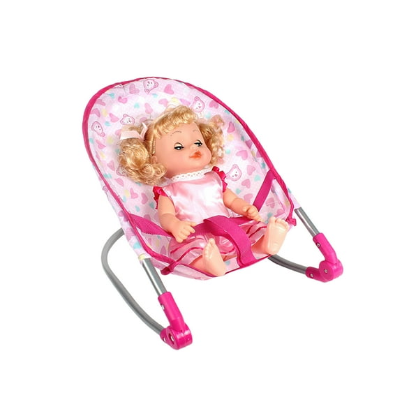 Portable Foldable Designs Crib Bed Dollhouses Accessory for 9 Reborns Dolls With Sturdy Frame and Soft Bedding