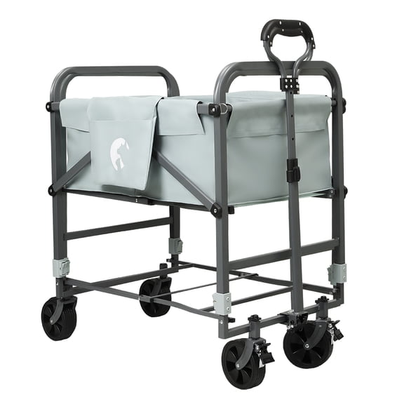 Portable Foldable Dog Bath Tub with 4-Level Adjustable Height, Dog Bathing Cart w/ 360° Swivel Wheels & Brake, for Small, Medium Dogs & Cats