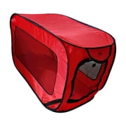 Portable Foldable Dog Crate for Car Travel Soft Sided Outdoor Pet Playpen for Cats Dogs, Indoor/Outdoor Pet Cage & Car Seat Travel Bed