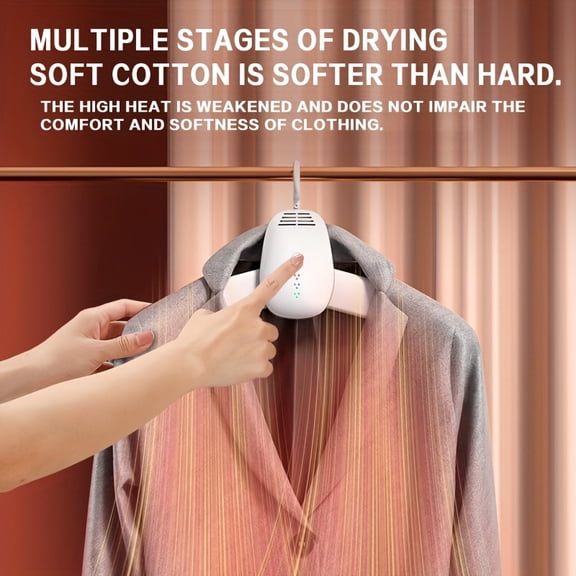 Portable and Foldable Electric Clothes Dryer with Ultra-Quiet Motor, Automatic Timer Shutoff, and Space-Saving Design for Travel, Apartments, and Quick Drying Needs