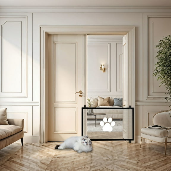 Portable Foldable Fence for Pet Dogs, Large Pet Gate, Household Punch-free Protection Barrier Gate Fence, Durable Dog Gates for Doorways,Easy to Install Gate for Stairs