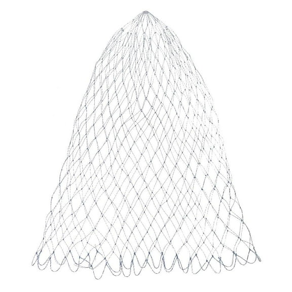 Portable Foldable Fishing Landing Net Rhombus Mesh Fishing Hand D40/50/60cm D50CM