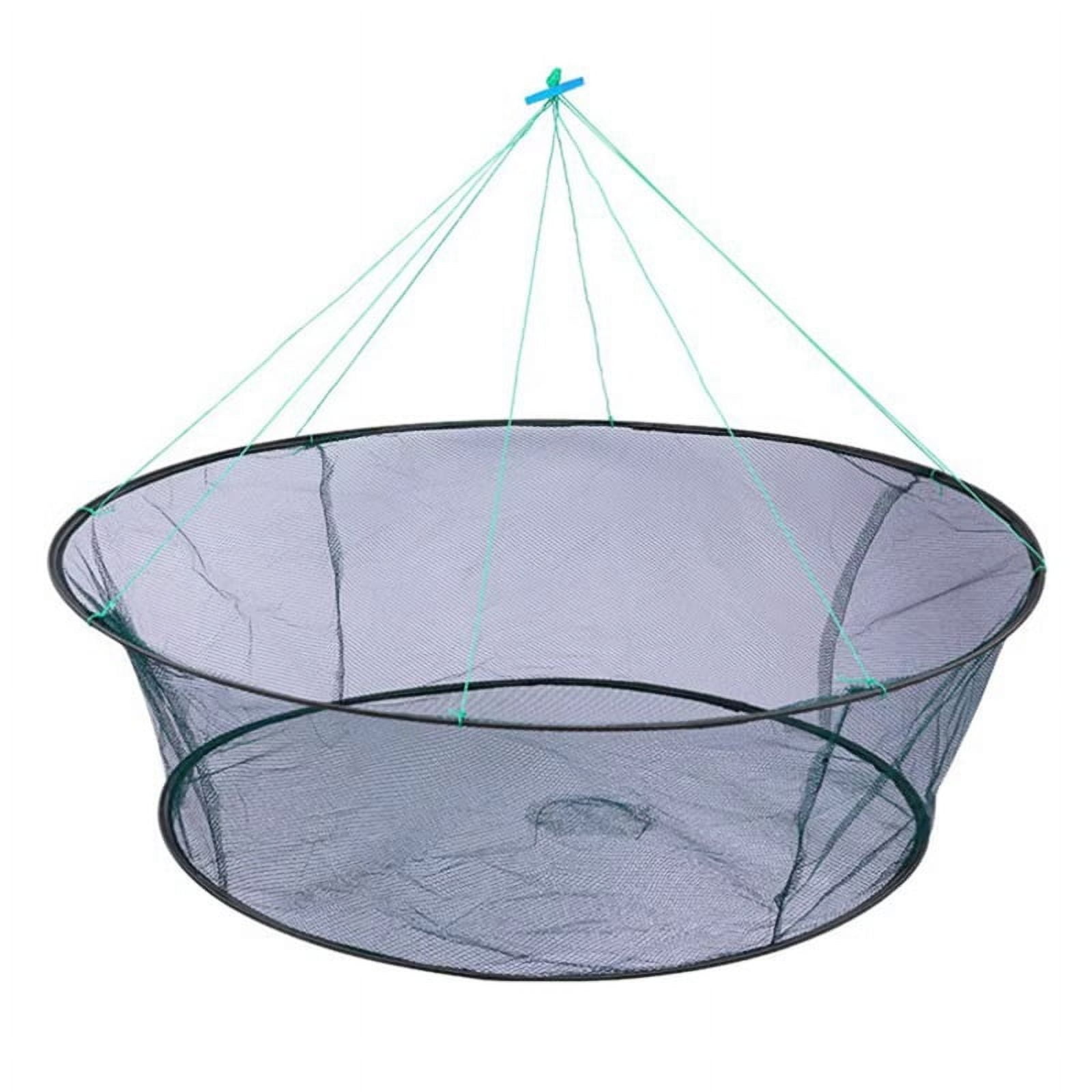 Portable Foldable Fishing Net Hand Net with Fishing Rope for Catching ...