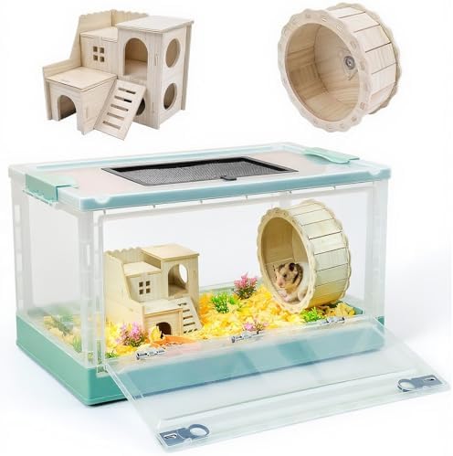 Photo inspiration: Foldable Hamster Habitat Reference: Portable And Foldable Hamster Cages With Wheels Castle Habitat And