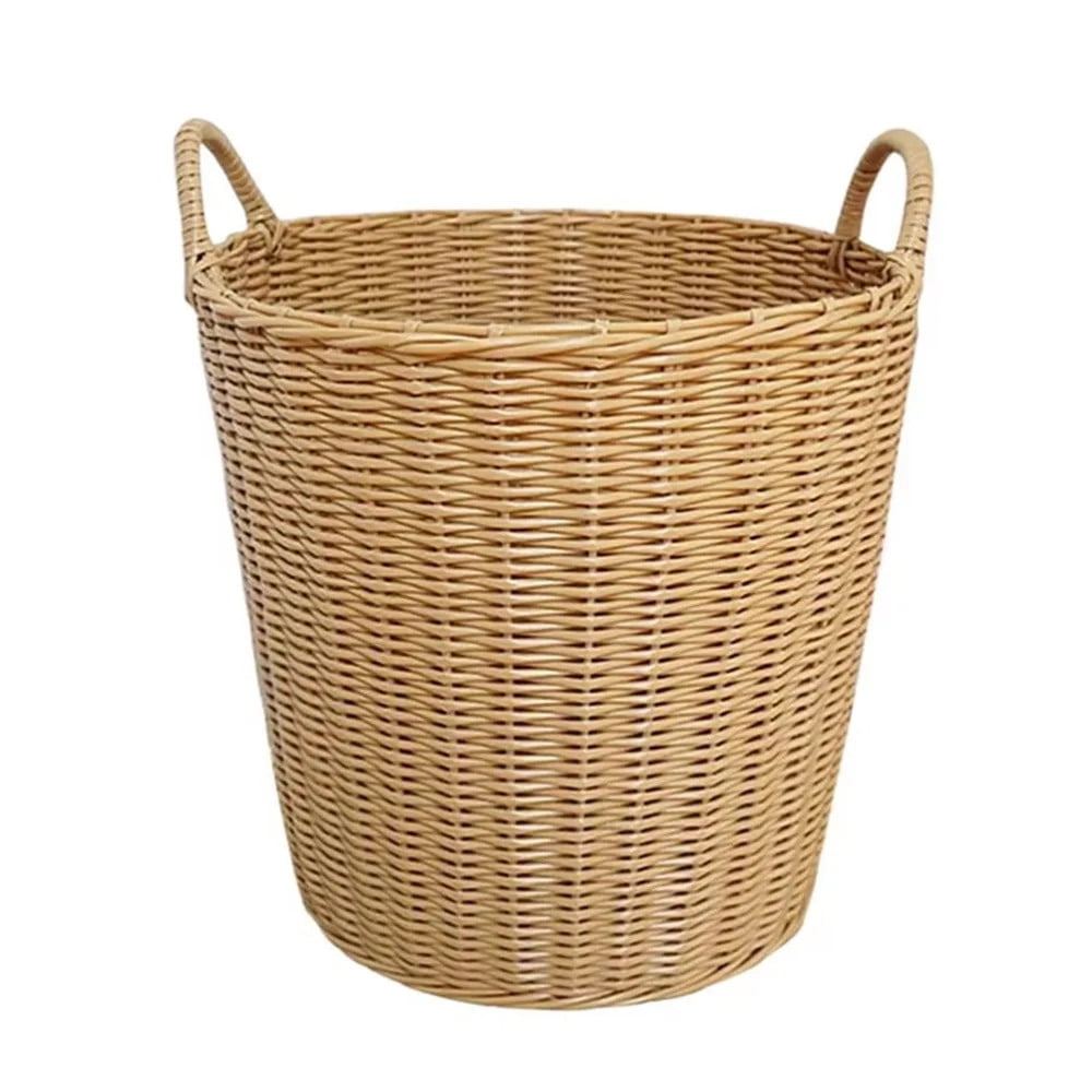 Portable Foldable Laundry Basket Woven Rattan-Style Toys Storage Basket Wicker Baskets - Walmart.com