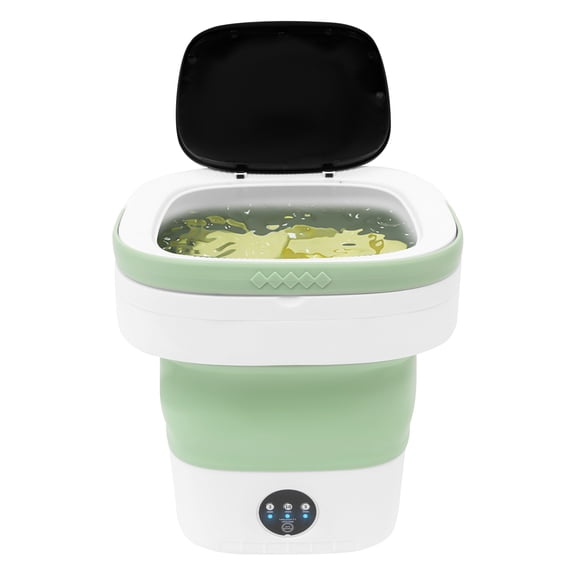 Portable Foldable Mini Washing Machine, 12L Large Capacity Compact Collapsible Laundry Washer for Indoor Outdoor Use