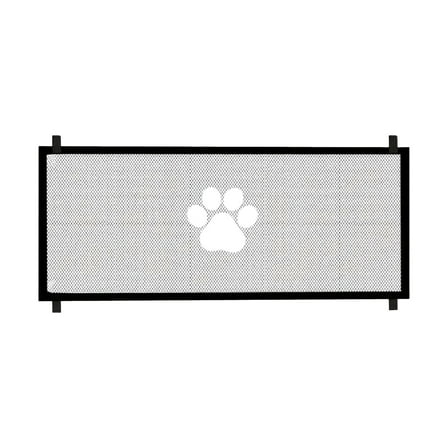 Portable Foldable Pet Gate, Expandable Dog Fence, Sturdy Metal Construction, Punch-Free Installation, for Doorways, Hallways, and Stairs, Indoor Use, Black, by Ihhxbz