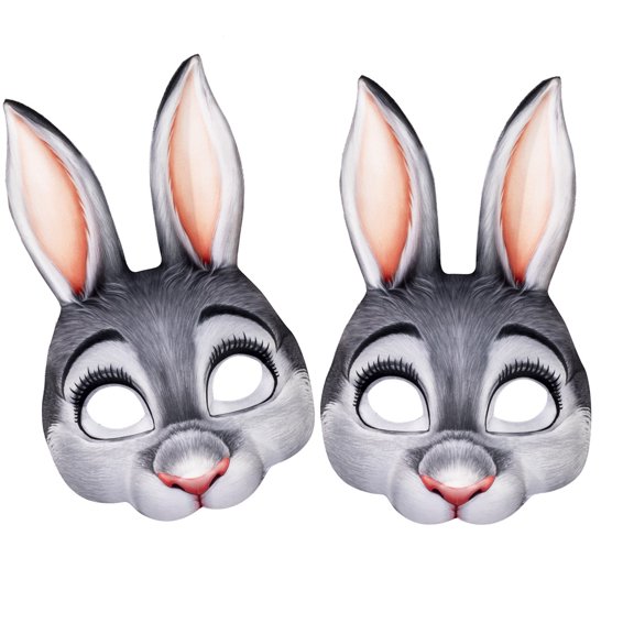 Portable Foldable Rabbits Face Cover Easy Carry Travel Essential Party Accessory