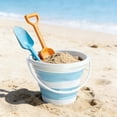 thumbnail image 1 of Portable Foldable Silicone Bucket 9.25x7.48in/23.5x19cm – Collapsible Water Pail with Handle, Leak-Proof for Car, Fishing, Beach, Camping & Travel (Multicolor), 1 of 5