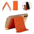 thumbnail image 1 of Portable Foldable Silicone Phone Holder, Flexible Silicone Aluminum Phone Stand, Bendable Rollable Foldable Design, Multi-Angle Adjustable Stand for Mobile, Freely Lazy Bracket (Orange), 1 of 12