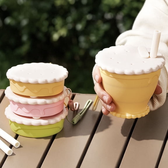 Portable Foldable Silicone Travel Cup Multipurpose Collapsible Toothbrush & Drinking Cup for Camping Outdoor Daily Use-Green