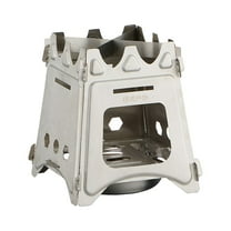 Portable Foldable Stainless Steel Fire Stove - Multifunctional Camping Stove for Wood & Charcoal Fuel