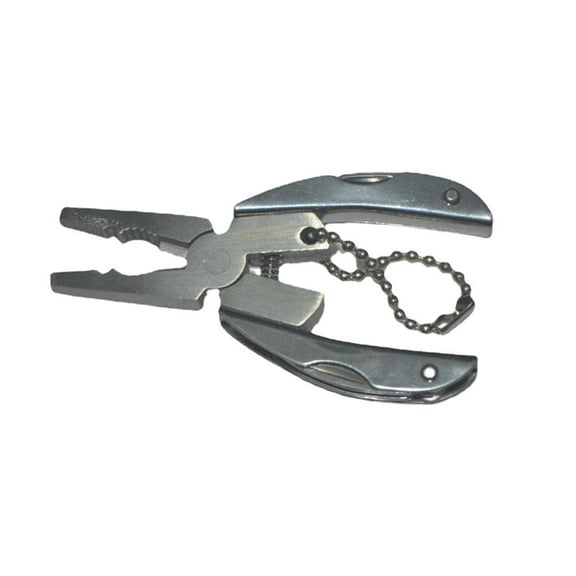 Portable Foldable Stainless Steel Multi - Tool Pliers for Fishing and Camping with Cutting, Clamping and Wire - Stripping Functions