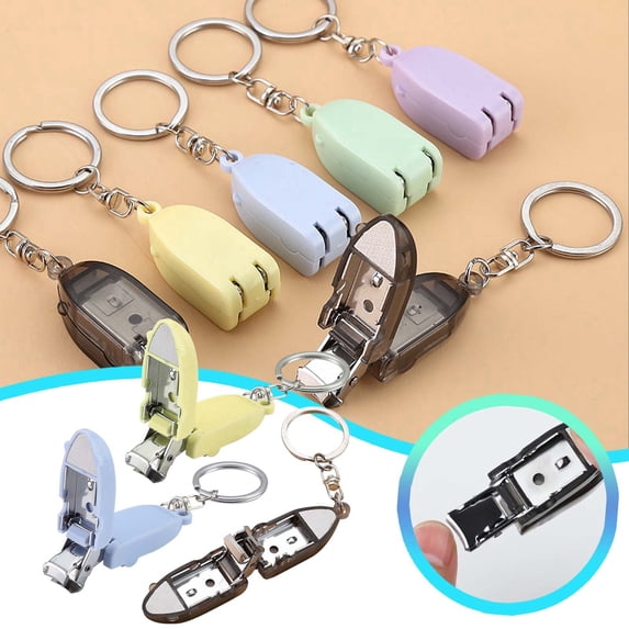 Portable Foldable Stainless Steel Nail Clipper with Built-in File for Toenail and Fingernail Trimming