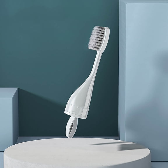 Portable Foldable Toothbrush Toothpaste Case All-in-One Travel Toothbrush Kit Refillable Manual Toothbrush for Business Trips Camping and Outdoors