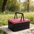 thumbnail image 1 of Portable And Foldable Toy Storage Box,Foldable Plastic Basket with Lid and Handle, Foldable Storage Box Crate Bin for Home Kitchen Office Bathroom Bedroom Pantry， Holds Snacks, Books And Clothes, 1 of 6