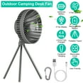 Portable Foldable Tripod Camping Fan Rechargeable Battery Powered Fan w/ Timer