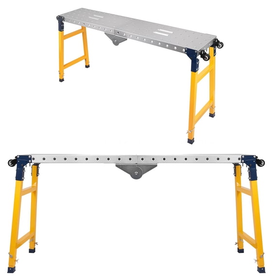 Muweixin Portable Foldable Welding Table Height Adjustable Carbon Steel Heavy-Duty 500 lb Capacity