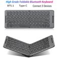 Portable Foldable Wireless Bluetooth Keyboard USB Type C for Windows