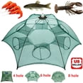 thumbnail image 1 of Portable Folded Fishing Net Automatic Fishing Net Trap Cast Dip Cage for Fish Shrimp Minnow Crayfish Crab 4 Sizes, 1 of 8