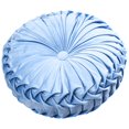 thumbnail image 1 of Portable Folded round pillow pumpkin shape sofa cushion floor pillow suitable for sofa/chair/bed car home decoration Light blue, 1 of 6