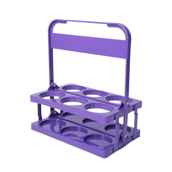 Portable Folding 6 Bottle Carrier Rack For Travel Picnics And Bars Durable PP Material