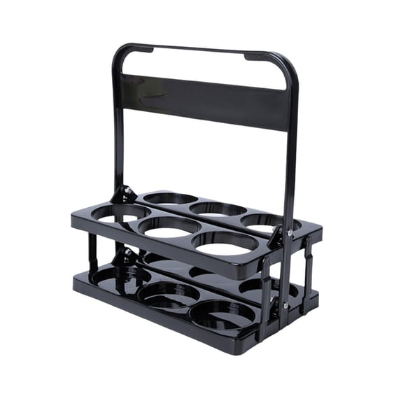 Portable Folding 6 Bottle Carrier Rack For Travel Picnics And Bars Durable PP Material