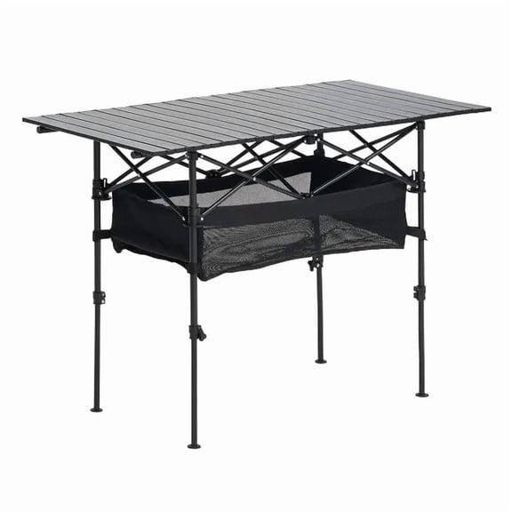Portable Folding Aluminum Camping Table with Storage Bag for Outdoor Picnics and Tailgating